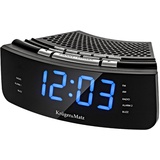 Krüger&Matz KM0813 Radiowecker Uhrenradio Wecker Uhr LED Display UKW FM AM Helligkeitsregler Snooze, schwarz