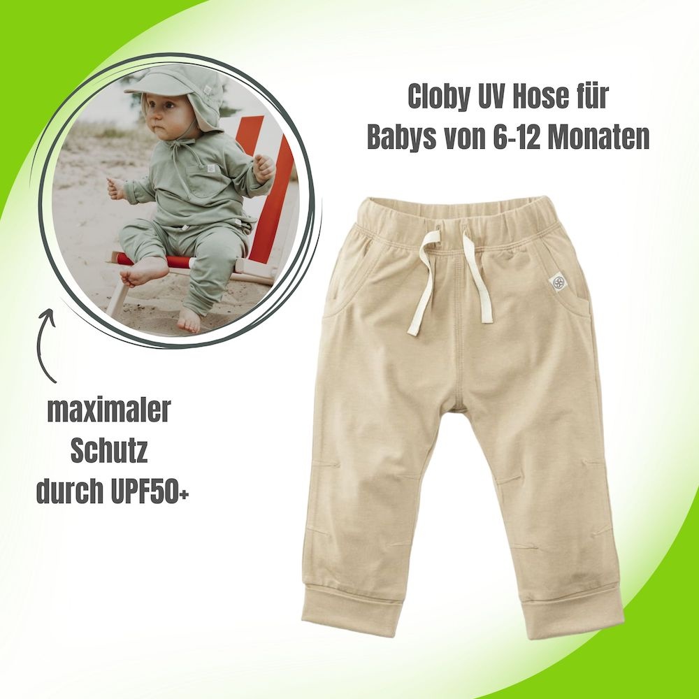 Cloby UV Jogger Pants / UV Hose - Größe: 6 - 12 Monate (68-80), Cloby Farben: Peachy Summer