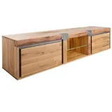 Massivmoebel24 TV-Board Wildeiche / Zerreiche 220x48x50 natur geölt NEW AMSTERDAM #03