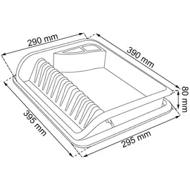 KEEEPER - Abtropfgestell mit Plastikschale in Transparent,