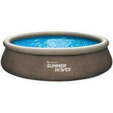 Summer Waves Quick Pool 396 x 84 cm rattan braun
