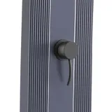 SINED Lea Grigia Gebogene Aluminiumsolardusche mit Fußwaschanlage, Grau
