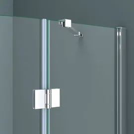 doporro Halbkreisdusche Duschkabine 100x100x190cm Glasdusche ESG-Sicherheitsglas Klarglas inkl. Easy-Clean-Beschichtung - Transparent