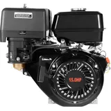 15 PS Benzinmotor 4 Takt Standmotor Kartmotor Seilzugstart | Ölmangelsicherung | Niedriger Kraftstoffverbrauch | Zwangsluftkühlung | 420CCM Hubraum | 9700W Benzin Motor | 25MM Ø Welle (Schwarz)