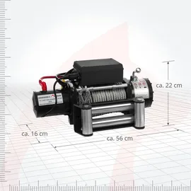 Rotfuchs Seilwinde Stahl schwarz 5909 kg