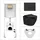 Bäder Boutique Wand-WC mit WC-Sitz Schwarz Matt