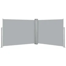 vidaXL Seitenmarkise 140 x 1000 cm Grau Polyester