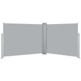 vidaXL Seitenmarkise 140 x 1000 cm Grau Polyester