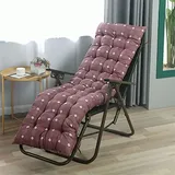 Morbuy Deckchair Auflagen für Gartenliegen, Sonnenliege Kissen Tragbare Garten Innenhof Gepolstertes Bett Relax-Liegestuhl Sitzauflage für Deckchair, Außen,Innen (48x155cm,Blume)