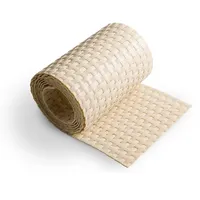 zaunzu Sichtschutz Rattan Einzelstreifen für Doppelstabmatten Beige 2,55m