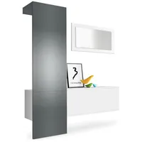 Vladon Carlton Garderobe 156x193x35 cm grau