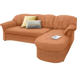 DOMO collection Eckcouch Kunstleder 3-Sitzer Orange