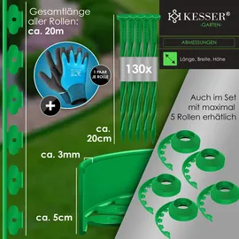 Kesser Flexible Rasenkante aus Kunststoff 2000 x 5 cm grün