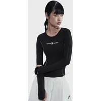 Nike Sportswear Shox Long-Sleeve Top Damen Longsleeves schwarz Größe S Bekleidung