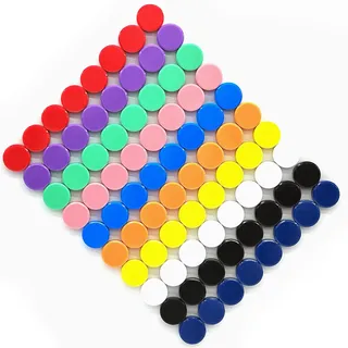 PYJLBX Magnete für magnettafel, 80 Stück Magnet kühlschrankmagnete, Magnete kühlschrank magneten kleine Mini Magnete bunt rund whiteboard Magnete stark Magnets für Kühlschrank, Magnetwand, 10 Farben