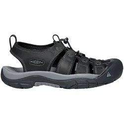 Sandale KEEN "NEWPORT", Gr. 44, schwarz, Leder, sportlich, Schuhe Outdoorsandale Sandale, mit Klettverschluss