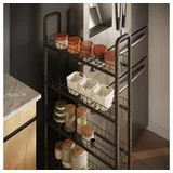 Vicco Rollregal Rolivo 58 x 15 x 129,5 cm Schwarz