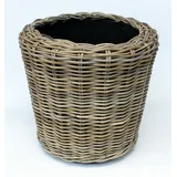 beck ag VAN DER LEEDEN DRYPOT® Rattan Pflanzkübel Grau Ø 45 cm - Sylter Körbe