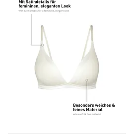 CALIDA Cate Triangel-BH, bügellos, Satinblende, für Damen, 911 ALABAST, 80C