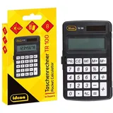 IDENA Taschenrechner TR100 solar schwarz 8stelliges Display