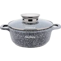 Klausberg Marmorbeschichteter Kochtopf 24 cm rund