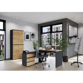 Germania Mid.you Schreibtisch 75x145cm graphit/eiche