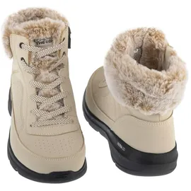 SKECHERS Glacial Ultra Mountain Muse Damen-Stiefelette, Natürliches schwarzes Synthetikmaterial, 36 EU