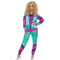 Smiffys Damen 80er Jahre Fashion Shell Kostüm, Jacke und Hose, Größe: S, 43130
