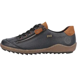 REMONTE Schnürschuh bunt (dunkelblau, braun), Leder, unifarben mit Farbeinsatz, Schuhe Schnürschuh, mit Tex-Ausstattung, Freizeitschuh, Halbschuh, Schnürschuh