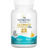 Nordic Naturals Ultimate Omega 2X + Vitamin D3, 60 Softgels, Lemon