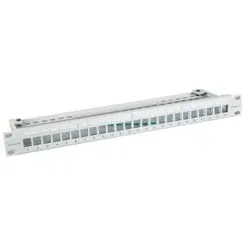 EFB IVF-24-GR INFRALAN® Verteilerfeld 19” 24-Port, 1HE, für Keystone Module, RAL7035 IVF24GR
