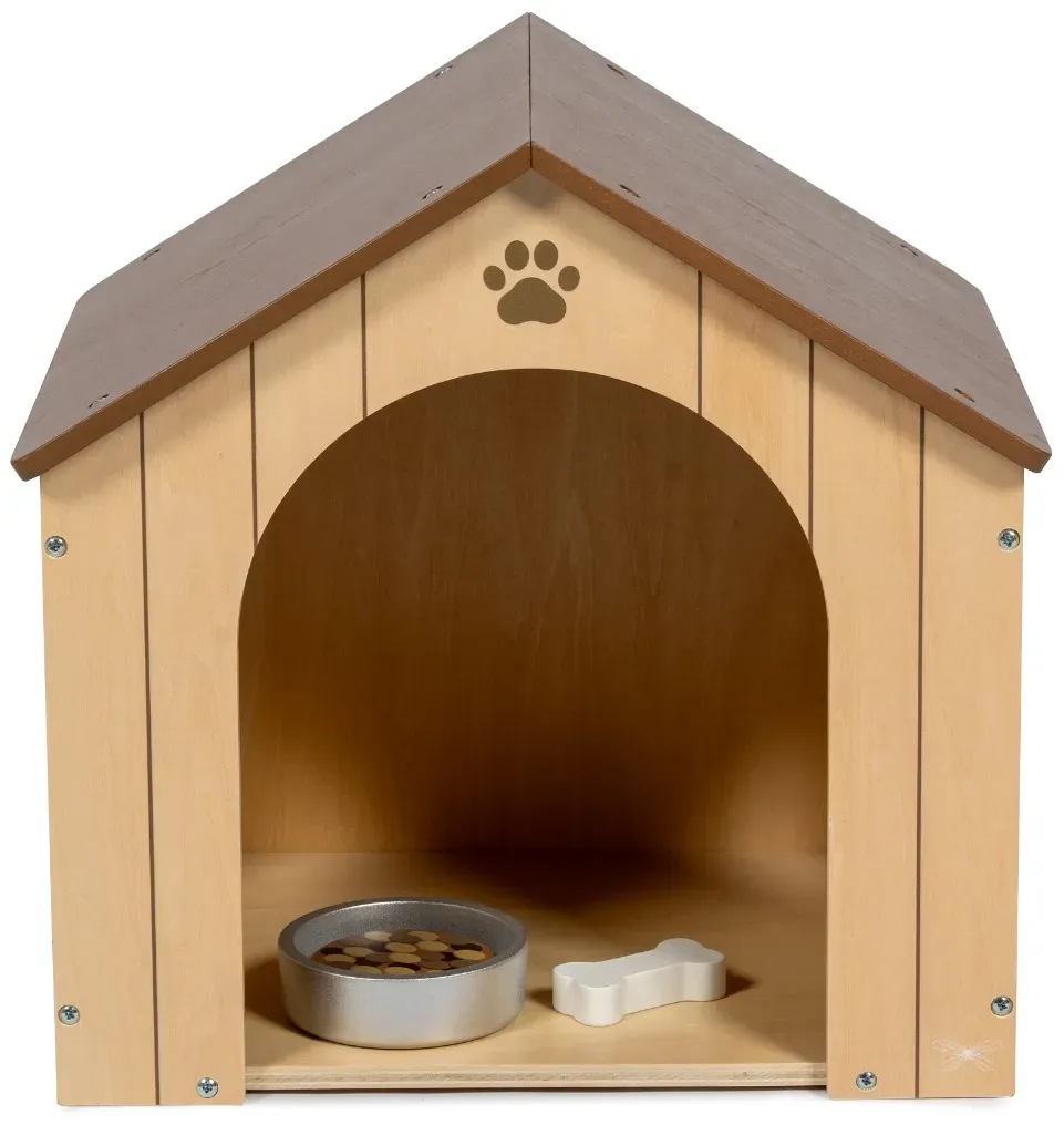Hundehütte inkl. Futternapf & Hundefutter - robust, wetterfest, komfortabel - byASTRUP - Für kleine & mittelgroße Hunde
