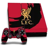 Head Case Designs Offizielle Liverpool Football Club Wischhub Kunst Vinyl Haut Gaming Aufkleber Abziehbild Abdeckung kompatibel mit Sony Playstation 4 PS4 Console and DualShock 4 Controller Bundle