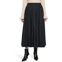 Cartoon A-Linien-Rock unifarben in schwarz, | Gr.: 42