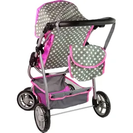 alice"s wonderland' Alice 2-in-1-Puppenwagen Sterne Rosa