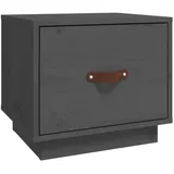 vidaXL Nachttisch Grau 40x34x35 cm Massivholz Kiefer