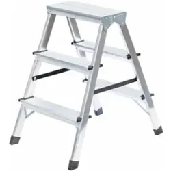 MUNK Standard-Stehleiter beidseitig begehbar 2 x 3 Stufen