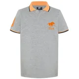 Polo Sylt Poloshirt in Grau/ Orange | Gr.: 134/140