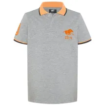 Polo Sylt Poloshirt in Grau/ Orange | Gr.: 134/140