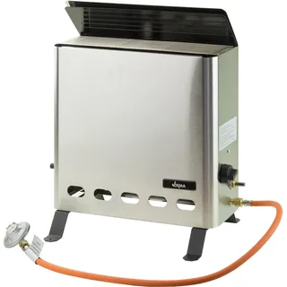 DEMA Gewächshausheizung 4,2 kW Edelstahl mit Gasschlauch und Gasdruckregler