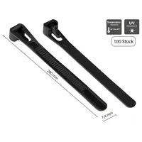 Good Connections KAB-R20S74, Kabelbinder, Nylon, Schwarz, 5 cm, 45