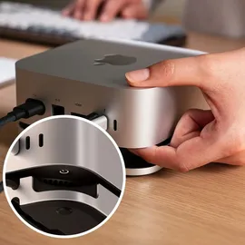 Satechi Stand Hub Mac Mini M4 SSD Enclosure Silber