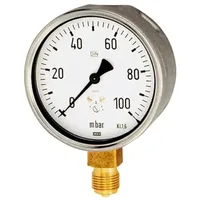 Riegler Kapselfedermanometer, G 1/4 radial unten, 0 - 400
