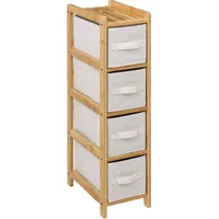 5five simply smart - feines Regal mit 4 Körben Tidy Box aus Bambus