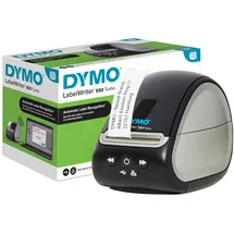 Dymo LabelWriter 550 Turbo-Etikettendrucker, Etikettendrucker mit Hochgeschwindigkeits-Thermodirektdruck, automatische Etikettenerkennung, druckt Versandetiketten und mehr mit USB/LAN-Konnektivität, 3