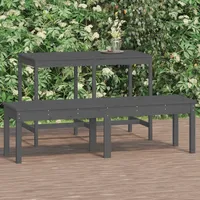 VidaXL Gartenbank 159,5 x 44 x 45 cm Grau