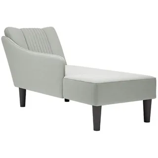 vidaXL Chaiselongue mit Rechter Armlehne Hellgrau Samt