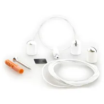 ISOLED Seilabhängung Z04 für LAMP30 V2, weiß, Länge bis 3m, 2 Stk, inkl. Befestigungsmaterial