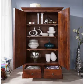 Massivmoebel24 Kleiderschrank Oxford 108 x 180 x 64 cm Braun