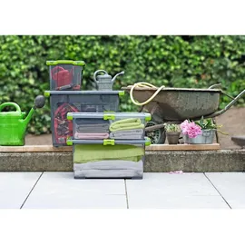 Rotho Evo Total Aufbewahrungsbox 59,0 x 39,5 x 41,2 cm 3-tlg. grau/transparent